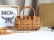 MCM Delmy Boston Bag in Brown Size 19x8x10CM - 2