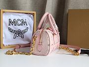 MCM Delmy Boston Bag in Pink Size 19x8x10CM - 2