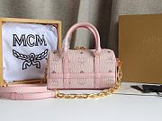MCM Delmy Boston Bag in Pink Size 19x8x10CM - 6