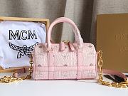 MCM Delmy Boston Bag in Pink Size 19x8x10CM - 3