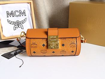 MCM Drum Bag in Brown Size 21x12x10CM