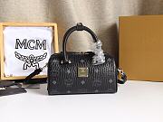 MCM Ella Boston Mini Bag in Visetos Black Size 18x8x10CM - 6
