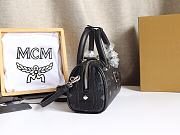 MCM Ella Boston Mini Bag in Visetos Black Size 18x8x10CM - 4