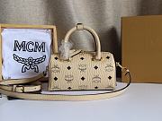 MCM Ella Boston Mini Bag in Visetos Beige Size 18x8x10CM - 5