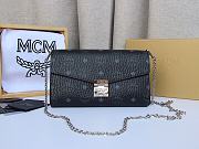MCM Millie Flap Crossbody Visetos Black 23x14x5CM - 2