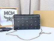 MCM Millie Flap Crossbody Visetos Black 23x14x5CM - 6