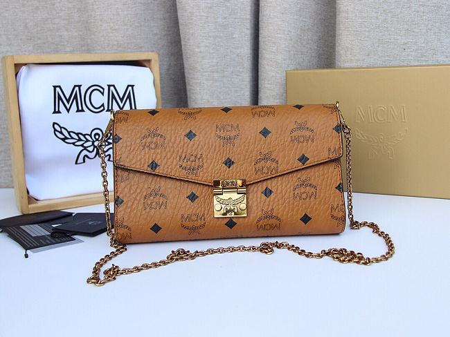 MCM Millie Flap Crossbody Visetos Brown 23x14x5CM - 1