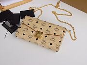 MCM Millie Flap Crossbody Visetos Beige 23x14x5CM - 4