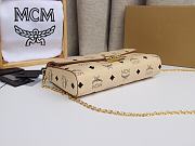 MCM Millie Flap Crossbody Visetos Beige 23x14x5CM - 5