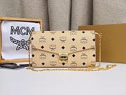 MCM Millie Flap Crossbody Visetos Beige 23x14x5CM - 2