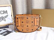 MCM Printed Canvas Brown Size 18x5x14CM - 3