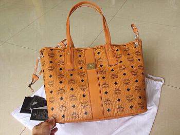 MCM Reversible Liz Shopper Brown Bag Size 35x15x29CM