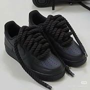 Nike Air Force 1 Black Rope-laces  - 3