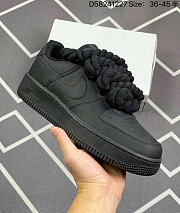 Nike Air Force 1 Black Rope-laces  - 2