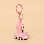 Labubu Love Grinning Elf Pull Back Car Keychain Set 4  - 6