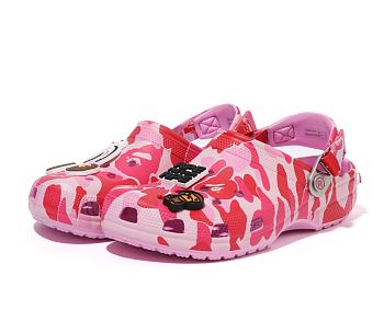 Crocs Classic Clog A Bathing Ape ABC Camo Pink 209627-212