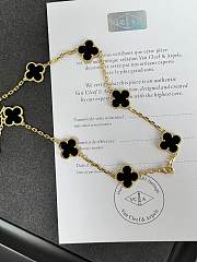 Van Cleef & Arpels 10 Flower Black Agate Necklace 03 - 6