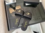 Chanel Black CC Logo Turnlock Mules Slides - 4
