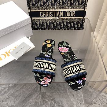 Dior Dway Slide Multicolor Embroidered 26123099-02