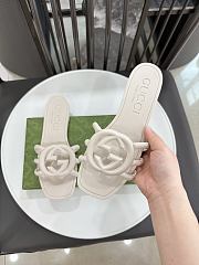 Gucci Interlocking G Slide Sandal White - 6