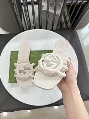 Gucci Interlocking G Slide Sandal White - 5