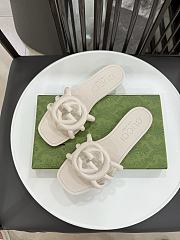 Gucci Interlocking G Slide Sandal White - 4