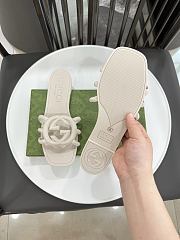 Gucci Interlocking G Slide Sandal White - 2