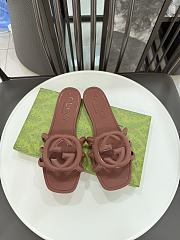 Gucci Interlocking G Slide Sandal Brown - 3