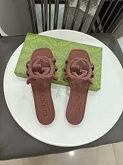 Gucci Interlocking G Slide Sandal Brown - 2
