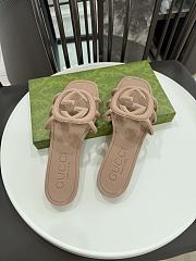 Gucci Interlocking G Slide Sandal Beige - 2