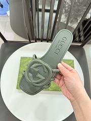 Gucci Interlocking G Slide Sandal Moss - 6
