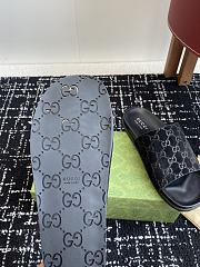 Gucci Slipper Canvas Logo Black - 6