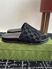 Gucci Slipper Canvas Logo Black - 4