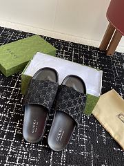 Gucci Slipper Canvas Logo Black - 2