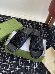 Gucci Slipper Canvas Logo Black - 3
