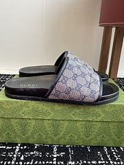 Gucci Slipper Canvas Logo Blue - 6