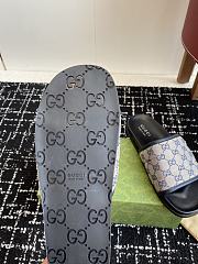 Gucci Slipper Canvas Logo Blue - 4