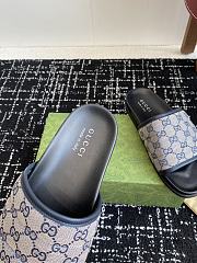 Gucci Slipper Canvas Logo Blue - 2