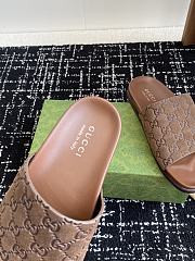 Gucci Slipper Canvas Logo Brown - 2