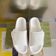 Gucci Slippers Canvas Strap White - 1