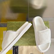 Gucci Slippers Canvas Strap White - 4