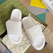 Gucci Slippers Canvas Strap White - 3
