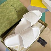 Gucci Slippers Canvas Strap White - 2