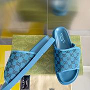 Gucci Slippers Canvas Strap Blue - 4