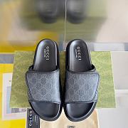 Gucci Slippers Canvas Strap Grey - 6