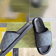 Gucci Slippers Canvas Strap Grey - 5