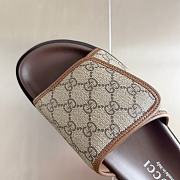 Gucci Slippers Canvas Strap Brown - 4