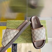 Gucci Slippers Canvas Strap Brown - 3