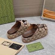 Gucci Strap Slide Sandal Beige Canvas - 2