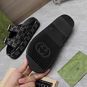 Gucci Strap Slide Sandal Black Canvas - 2